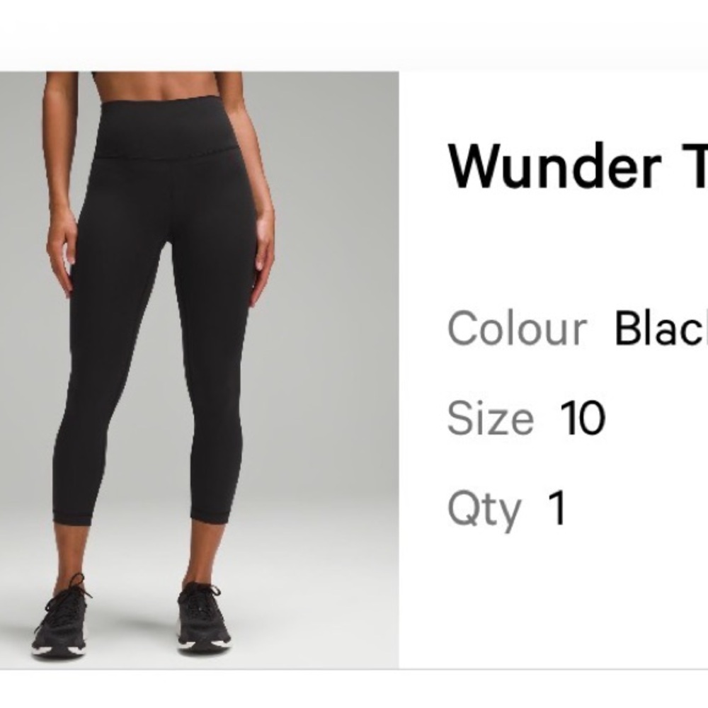 lululemon athletica Wunder Black Leggings